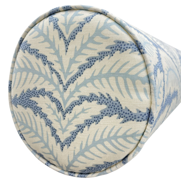 THE BOLSTER :: TALAVERA COTTON AND LINEN PRINT // BLUE | BRUNSCHWIG & FILS