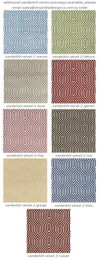 THE XL LUMBAR :: VANDERBILT VELVET // BLEU | SCHUMACHER