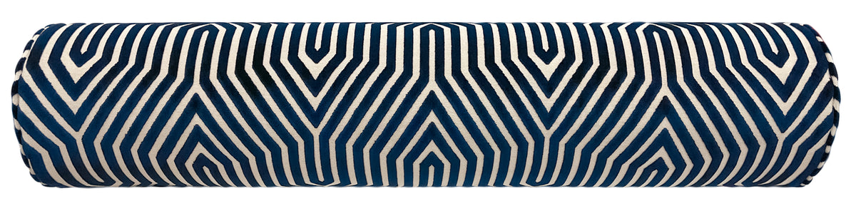 THE BOLSTER :: VANDERBILT VELVET // BLEU | SCHUMACHER