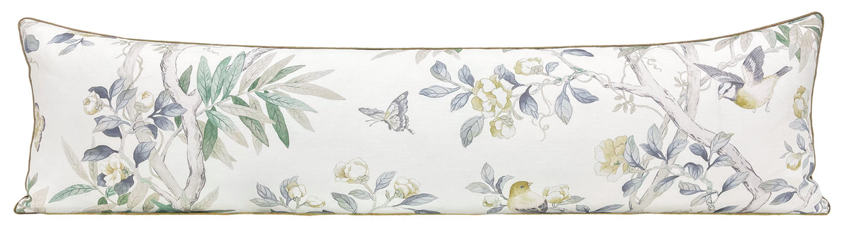 THE XL LUMBAR :: IMPERIAL GARDEN WITH BRASS CORDING // DELFT