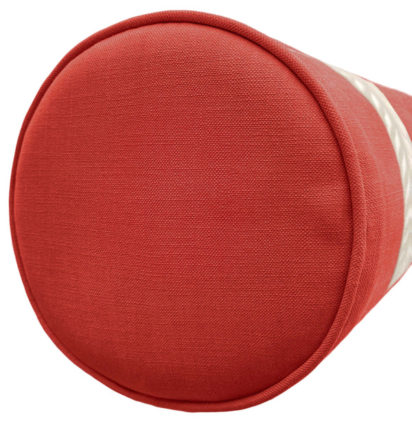 THE BOLSTER :: CLASSIC LINEN // APPLE RED + TRELLIS TRIM // NATURAL