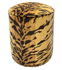 THE TIGHT ROUND OTTOMAN :: BENGAL VELVET // SAND