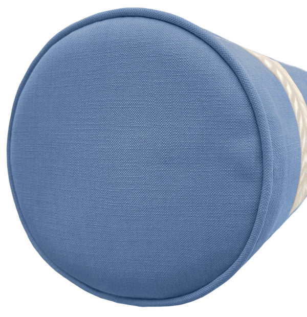 THE BOLSTER :: CLASSIC LINEN // CALYPSO BLUE + TRELLIS TRIM // NATURAL