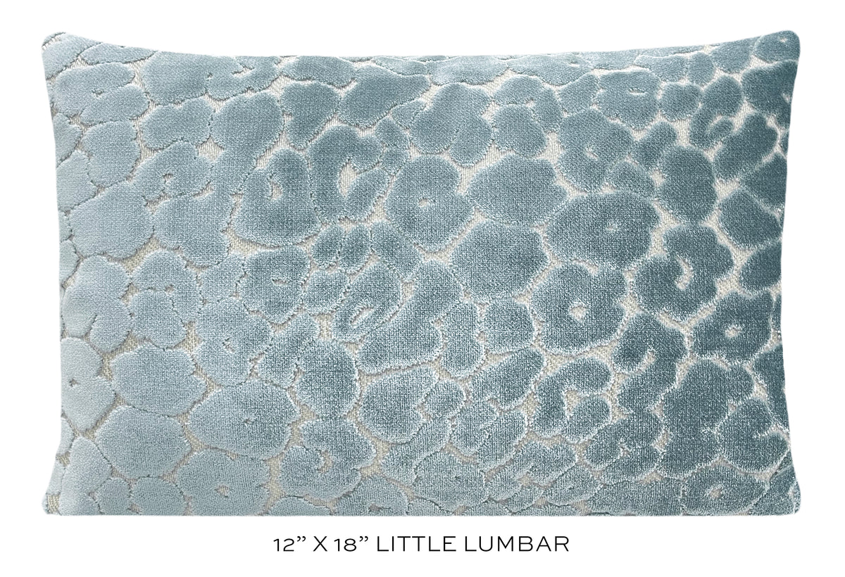 LEOPARD CUT VELVET // CERULEAN BLUE