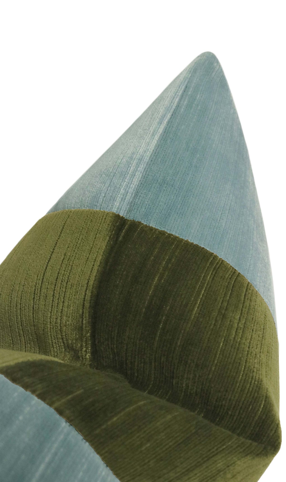 THE LITTLE LUMBAR :: STRIE VELVET // CERULEAN BLUE + OLIVE