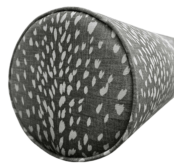 THE BOLSTER :: ANTELOPE LINEN PRINT // CHARCOAL