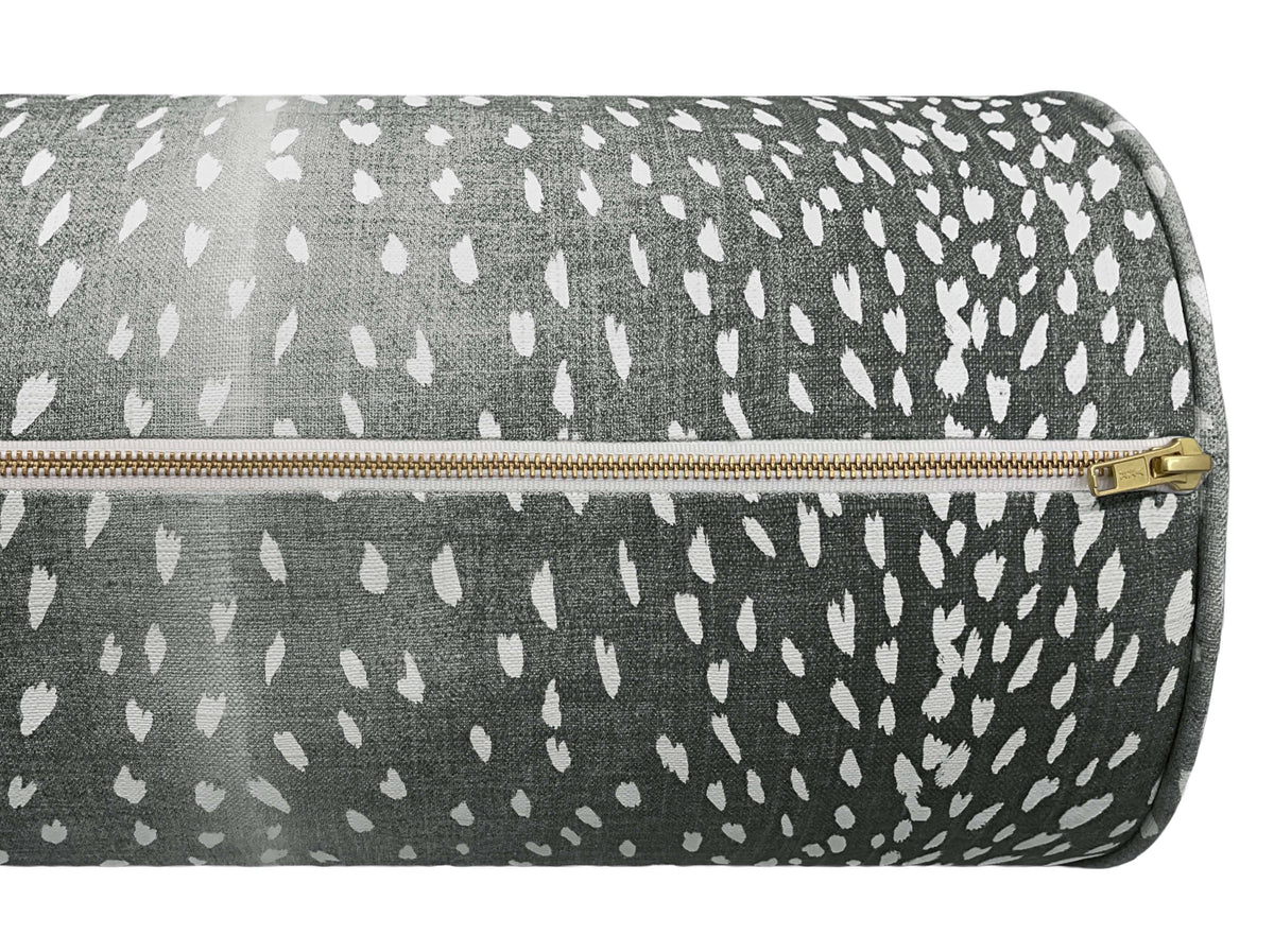 THE BOLSTER :: ANTELOPE LINEN PRINT // CHARCOAL