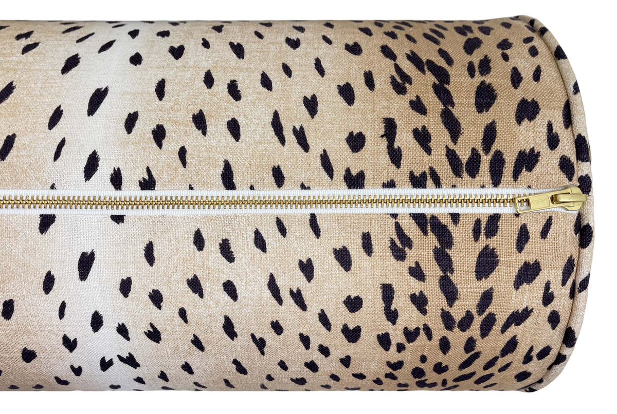 THE BOLSTER :: ANTELOPE LINEN PRINT // EBONY