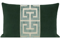 THE LITTLE LUMBAR :: SOCIETY VELVET // EMERALD + TURKISH BLUE GREEK TRIM