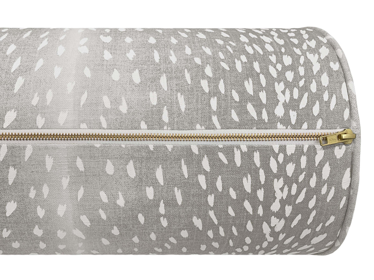 THE BOLSTER :: ANTELOPE LINEN PRINT // GREY