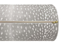 THE BOLSTER :: ANTELOPE LINEN PRINT // GREY