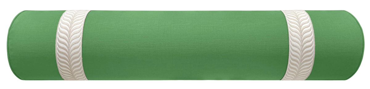 THE BOLSTER :: CLASSIC LINEN // KELLY GREEN + TRELLIS TRIM // NATURAL