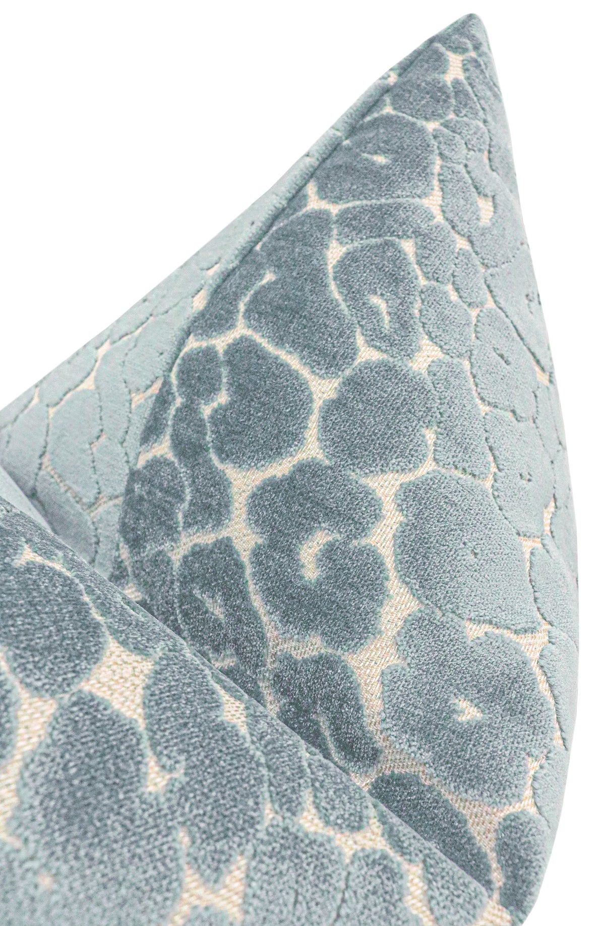 LEOPARD CUT VELVET // CERULEAN BLUE