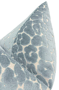 LEOPARD CUT VELVET // CERULEAN BLUE