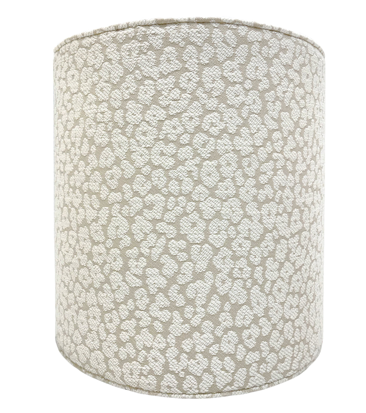 THE TIGHT ROUND OTTOMAN :: LEOPARD CHENILLE // STONE