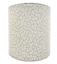 THE TIGHT ROUND OTTOMAN :: LEOPARD CHENILLE // STONE