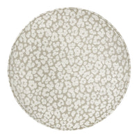 THE TIGHT ROUND OTTOMAN :: LEOPARD CHENILLE // STONE