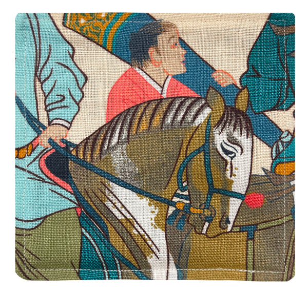 COCKTAIL NAPKINS :: LES CAVALIERS // CORAIL | MANUEL CANOVAS