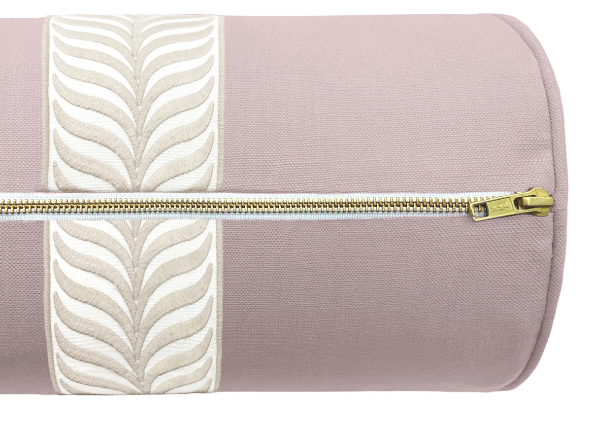 THE BOLSTER :: CLASSIC LINEN // LILAC + TRELLIS TRIM // NATURAL