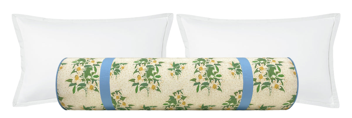 OCS X LDC | THE BOLSTER | LULIE WALLACE : OLIVIA + RIBBON TRIM // HYDRANGEA BLUE