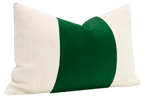 FINAL SALE : PANEL :: 12" X 18" CLASSIC VELVET // MALACHITE PILLOW COVER