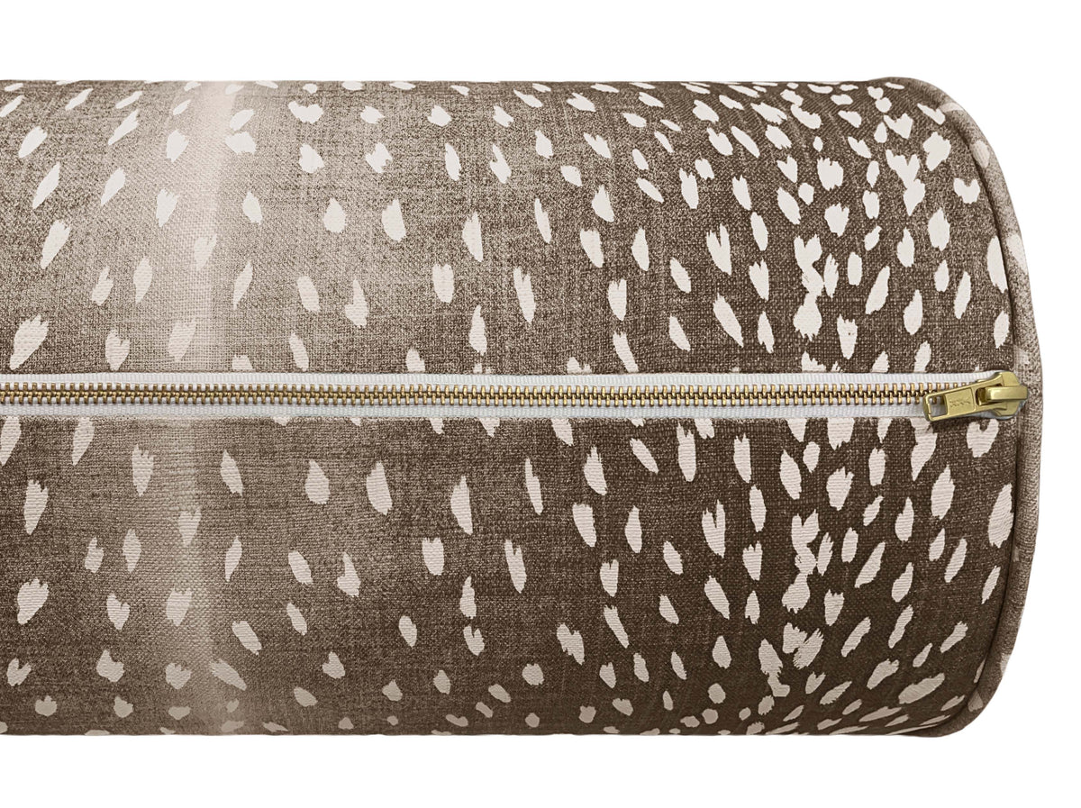 THE BOLSTER :: ANTELOPE LINEN PRINT // MOCHA