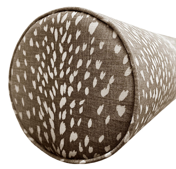 THE BOLSTER :: ANTELOPE LINEN PRINT // MOCHA