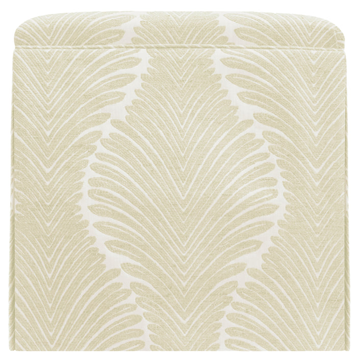 THE SKIRTED OTTOMAN :: MUSGROVE CHENILLE // CASHMERE