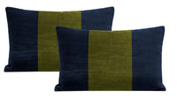 THE LITTLE LUMBAR :: STRIE VELVET // NAVY BLUE + PERIDOT