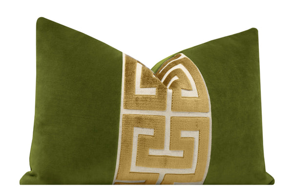 THE LITTLE LUMBAR :: SOCIETY VELVET // OLIVE + MARRAKESH GREEK TRIM