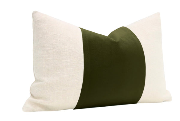 FINAL SALE : PANEL :: 12" X 18" CLASSIC VELVET // OLIVE PILLOW COVER