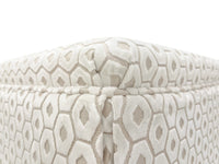 THE SKIRTED OTTOMAN :: PALOMA CUT VELVET  // ALABASTER