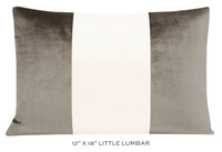 PANEL COLORBLOCK :: FAUX SILK VELVET // QUARTZ + ALABASTER SILK