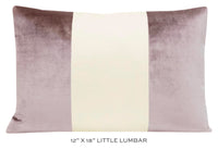 PANEL COLORBLOCK :: FAUX SILK VELVET // SMOKEY LAVENDER + ALABASTER SILK