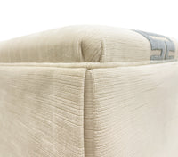THE SKIRTED OTTOMAN :: STRIE VELVET // CASHMERE + GREEK TRIM // DELFT