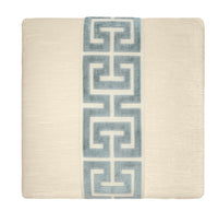 THE SKIRTED OTTOMAN :: STRIE VELVET // CASHMERE + GREEK TRIM // DELFT