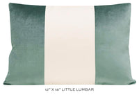 PANEL COLORBLOCK :: FAUX SILK VELVET // TURKISH BLUE + ALABASTER SILK