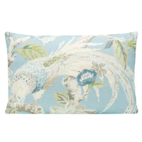 FINAL SALE : 12" X 18" FLORAL AVIARY PRINT // HYDRANGEA BLUE PILLOW COVER