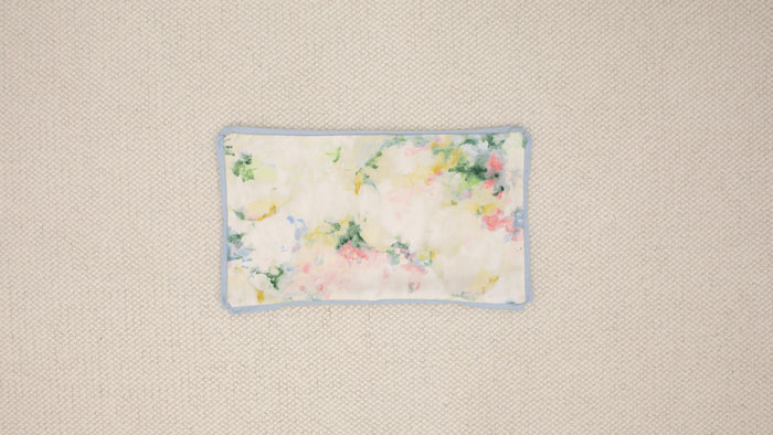 14" X 24" WATERCOLOR FLORAL // POWDER BLUE WITH POWDER BLUE BUTTERFLY FLANGE | SPRING SALE
