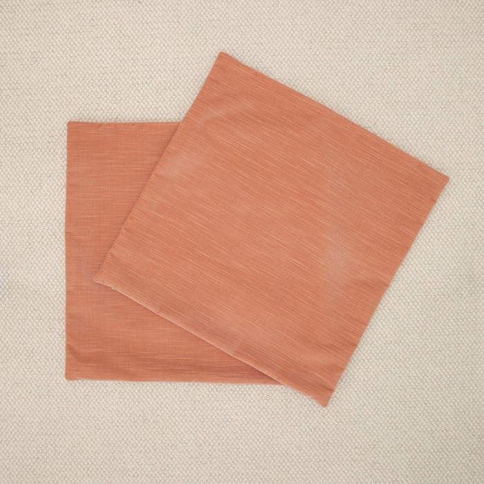 PAIR OF 26" STRIE VELVET // BLUSH