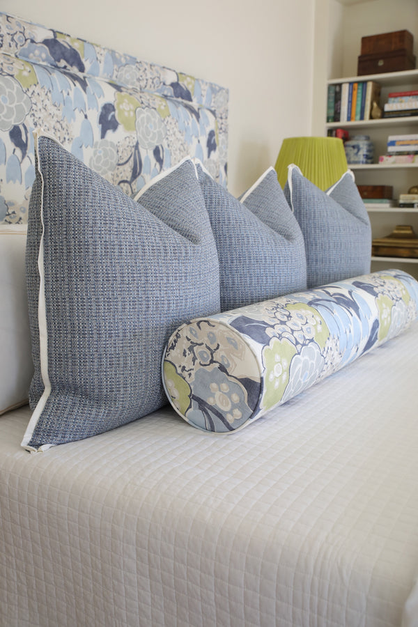 SET OF 3 26" HEPBURN TWEED // DENIM + BONE REVERSE & BUTTERFLY FLANGE