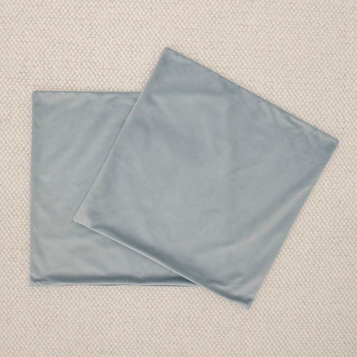 PAIR OF 20" MELROSE VELVET // CERULEAN BLUE