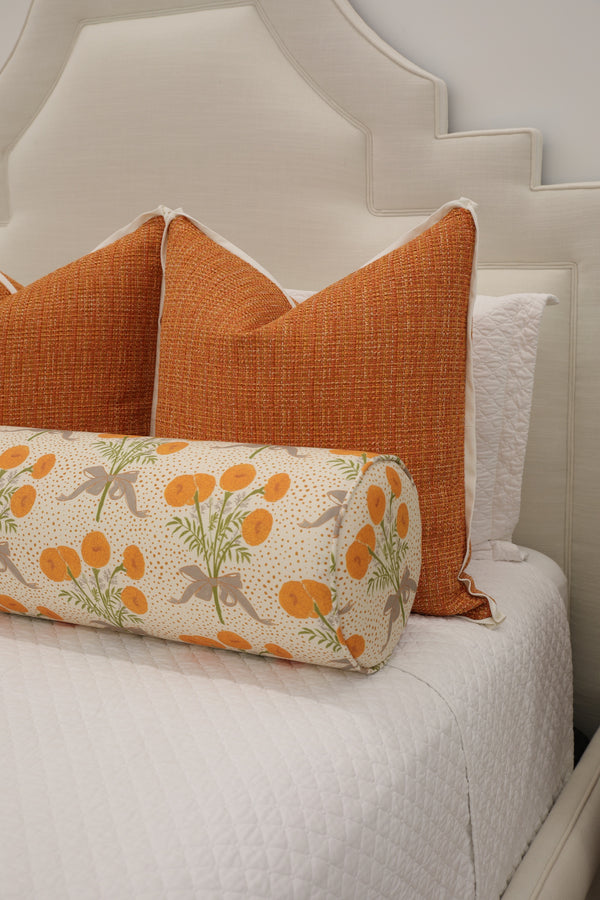 PAIR OF 22" MARIPOSA : HEPBURN TWEED // TANGERINE