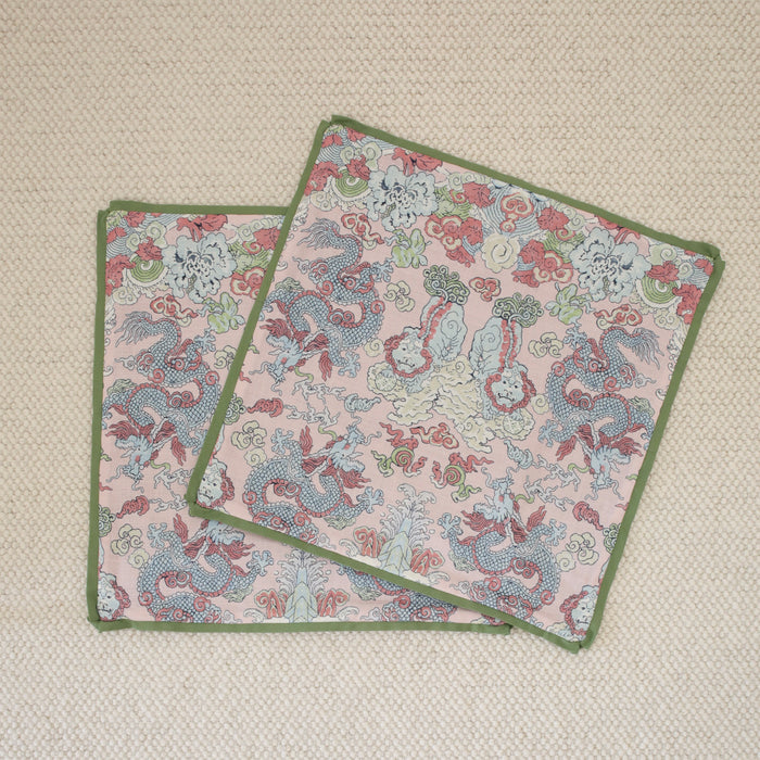 PAIR OF 22" MAGIC MOUNTAIN DRAGON // BLUSH + CLOVER BUTTERFLY FLANGE | SCHUMACHER