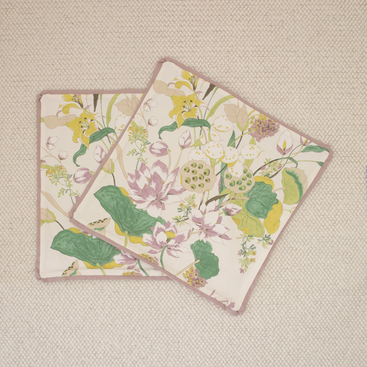 PAIR OF 22" WATERLILY // LILAC + LILAC REVERSE & BUTTERFLY FLANGE