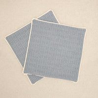PAIR OF 24" HEPBURN TWEED // DENIM + BONE REVERSE & BUTTERFLY FLANGE