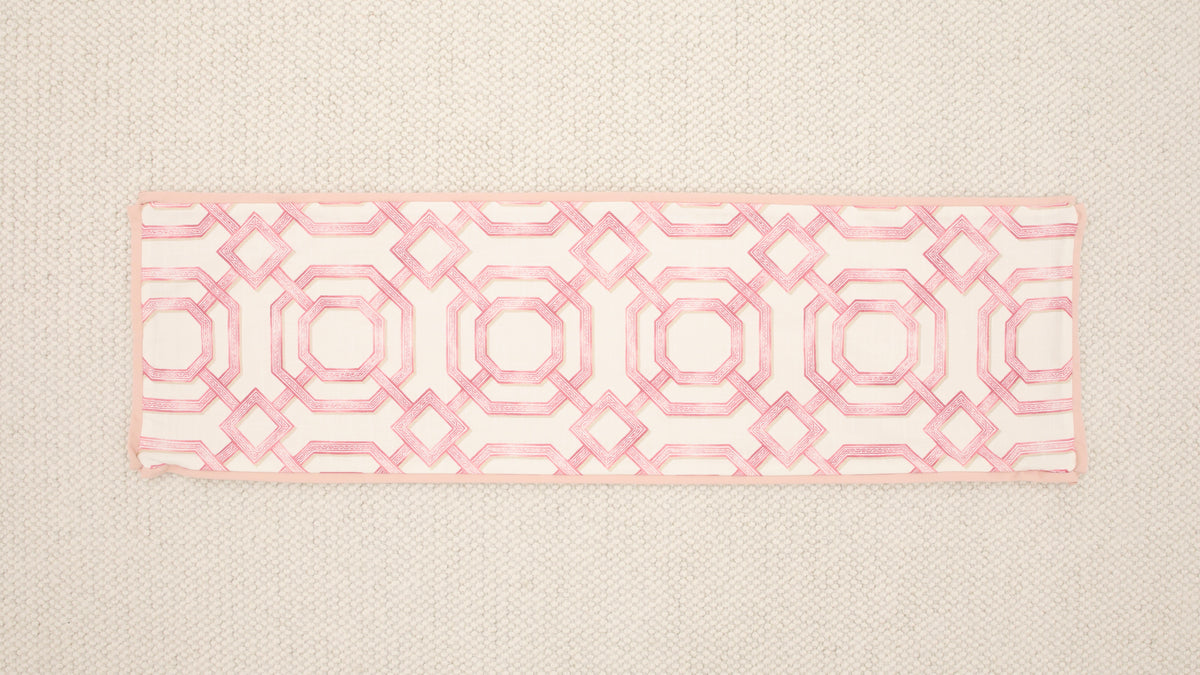 14" X 48" LATTICE // ROSE PINK + BLUSH REVERSE & BUTTERFLY FLANGE  [SPRING SALE]