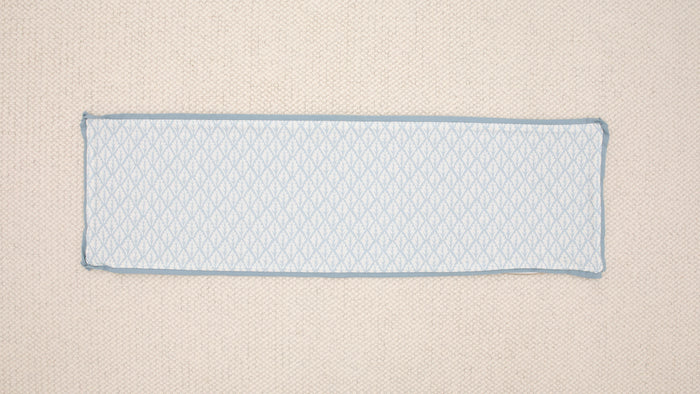 14" X 48" VERBENA PRINT // HYDRANGEA BLUE + HYDRANGEA BLUE REVERSE & BUTTERFLY FLANGE  [SPRING SALE]