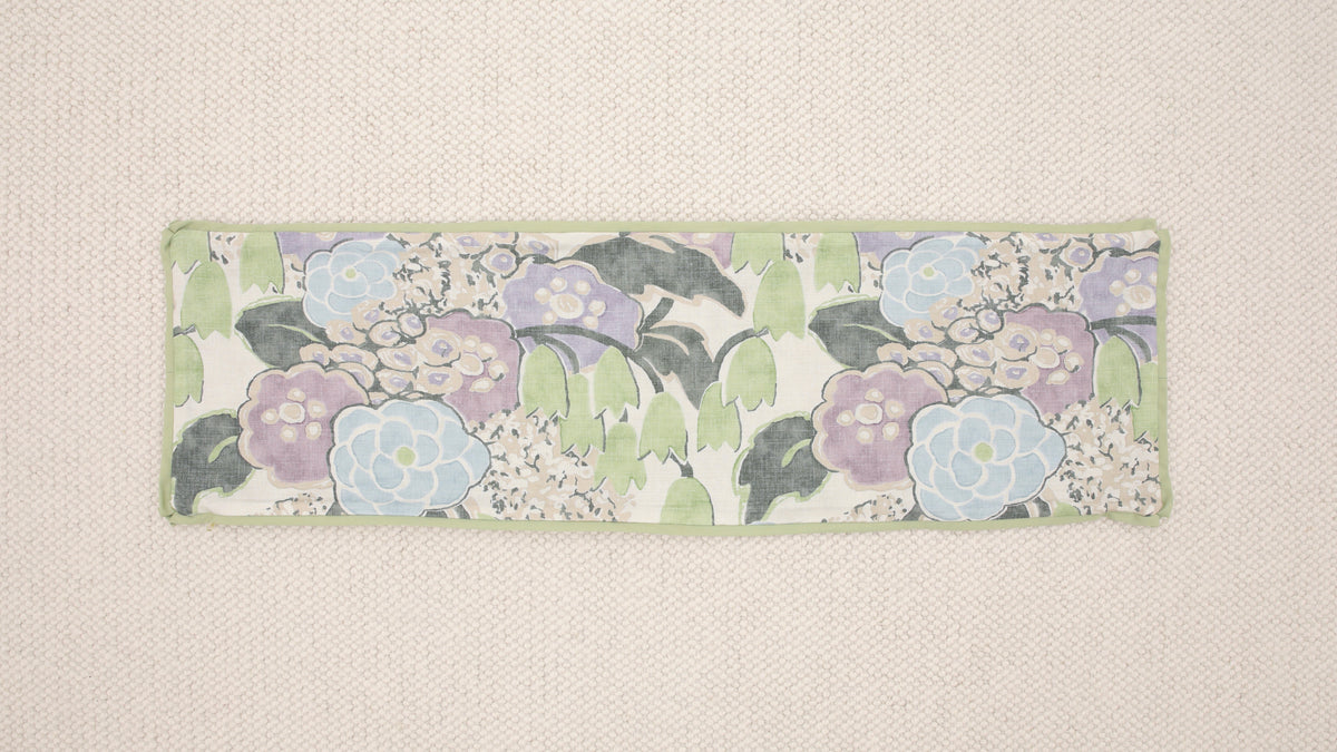 14" X 48" LAURA // LAVENDER & GREEN + CELADON REVERSE & BUTTERFLY FLANGE | THIBAUT