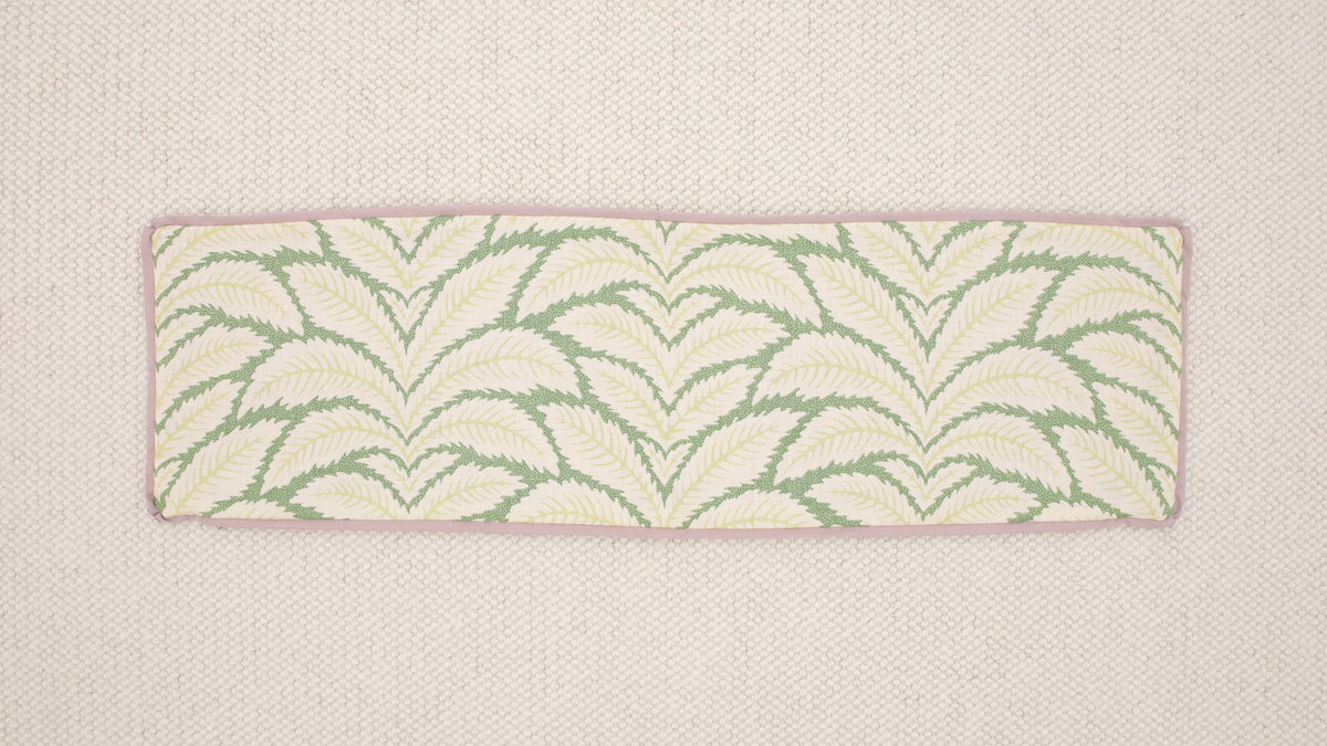 14" X 48" TALAVERA LINEN // LEAF + LILAC REVERSE & BUTTERFLY FLANGE | BRUNSCHWIG & FILS  [SPRING SALE]